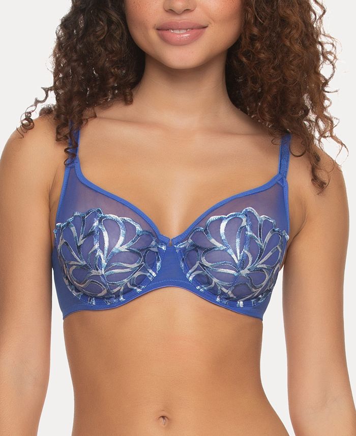 Paramour Women's Lotus Embroidered Unlined Underwire Bra, 115088 - Macy's