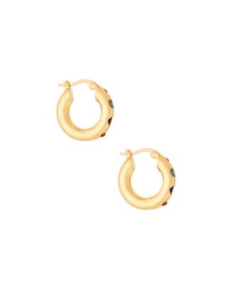 Lively Rainbow Hoop Earrings