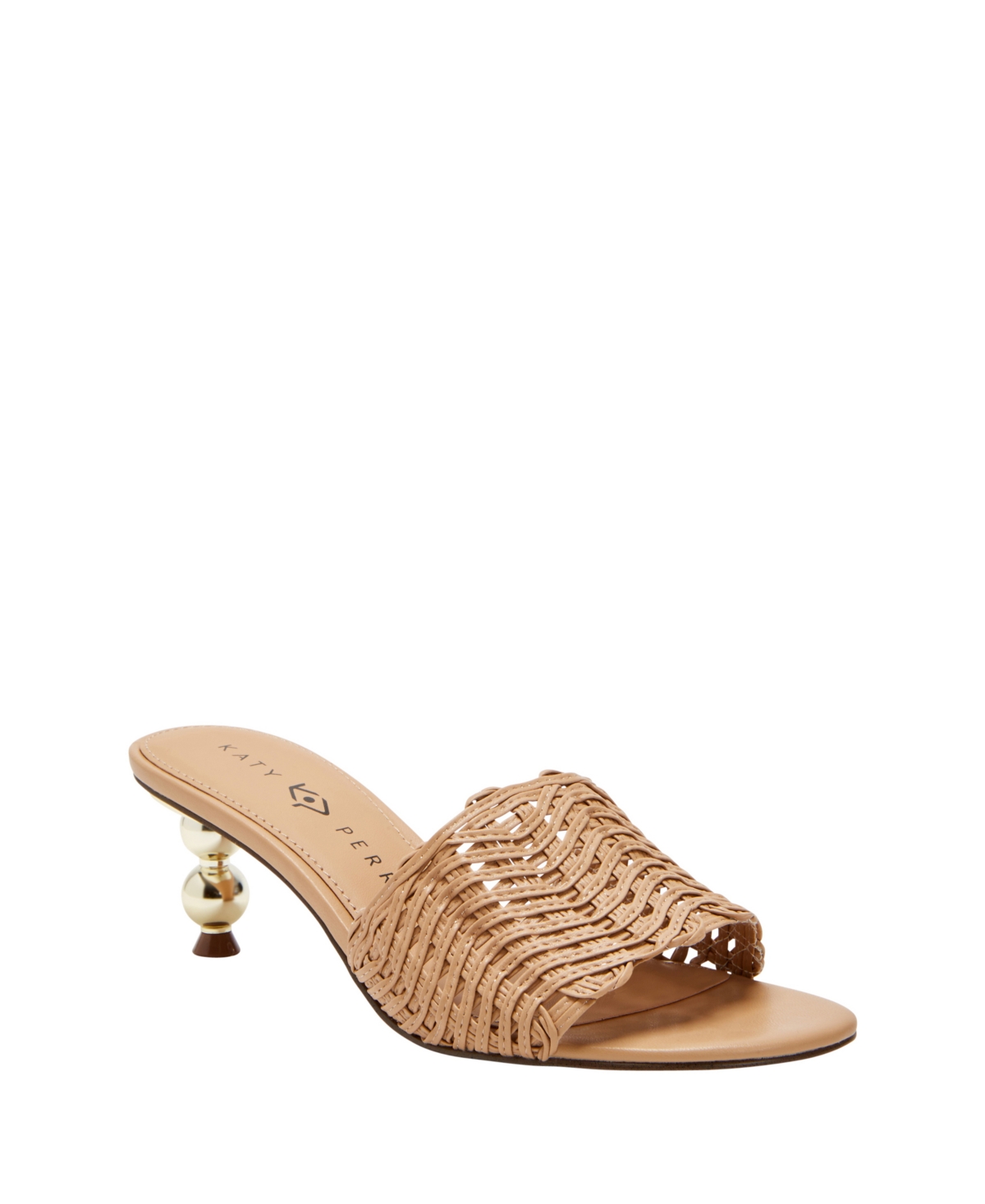 Shop Katy Perry Women's The Beed Too Zig Zag Slip-on Dress Sandals In Biscotti