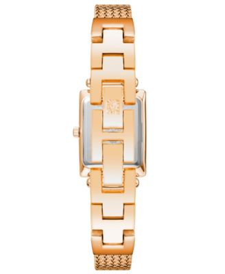 Women's Three Hand Quartz Rose Gold-tone Stainless Steel Band Watch, 21.5mm