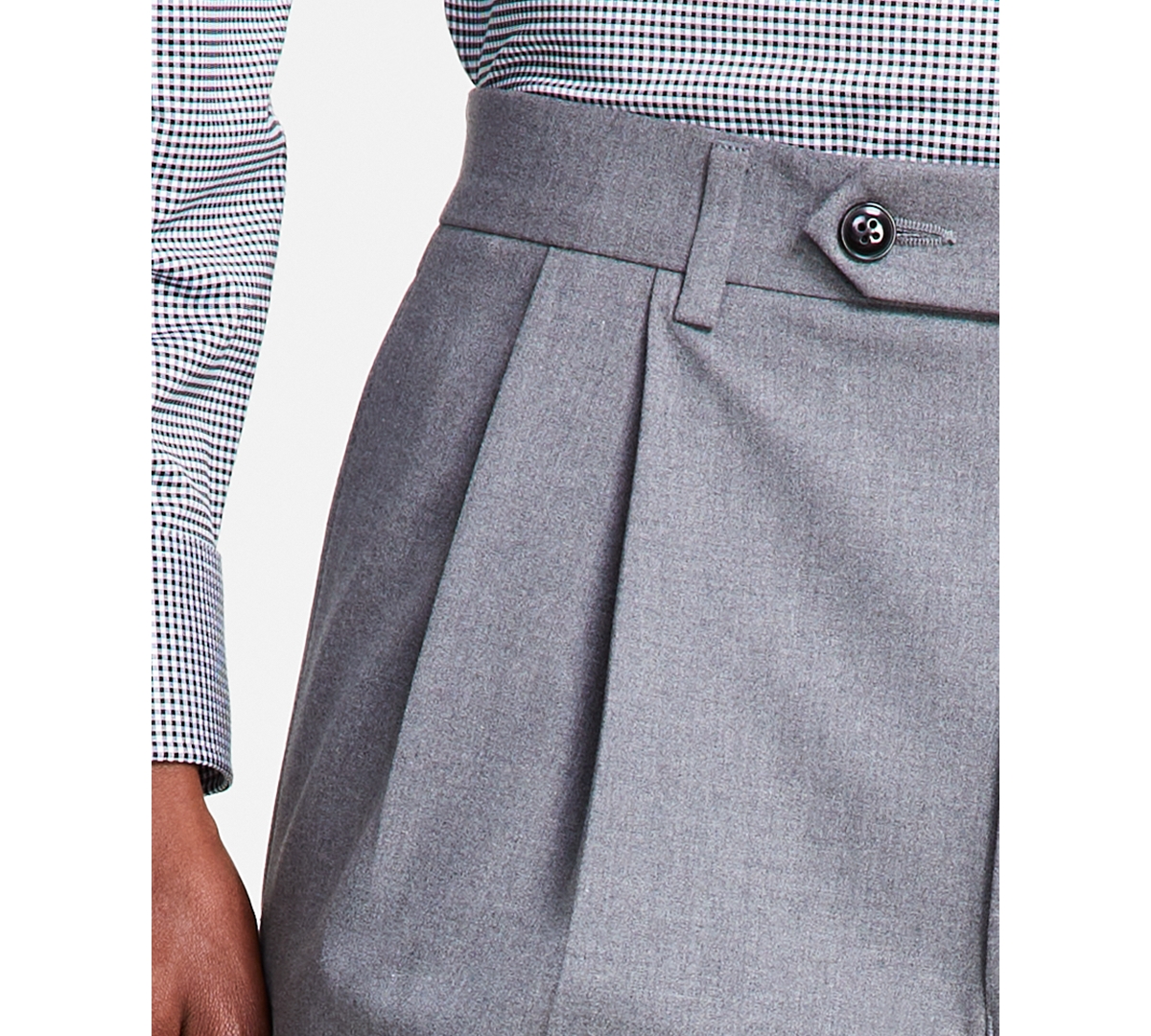 Michael Kors Men's Pleated Solid Classic Fit Pants