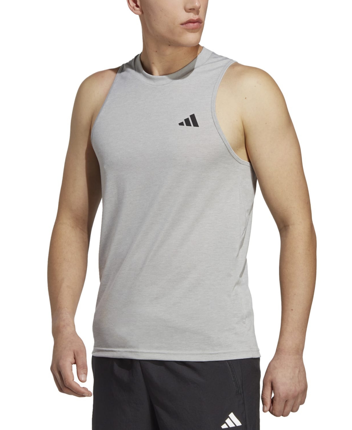 Adidas Originals Men's Essentials Slim-fit Feelready Training Tank In Mgh