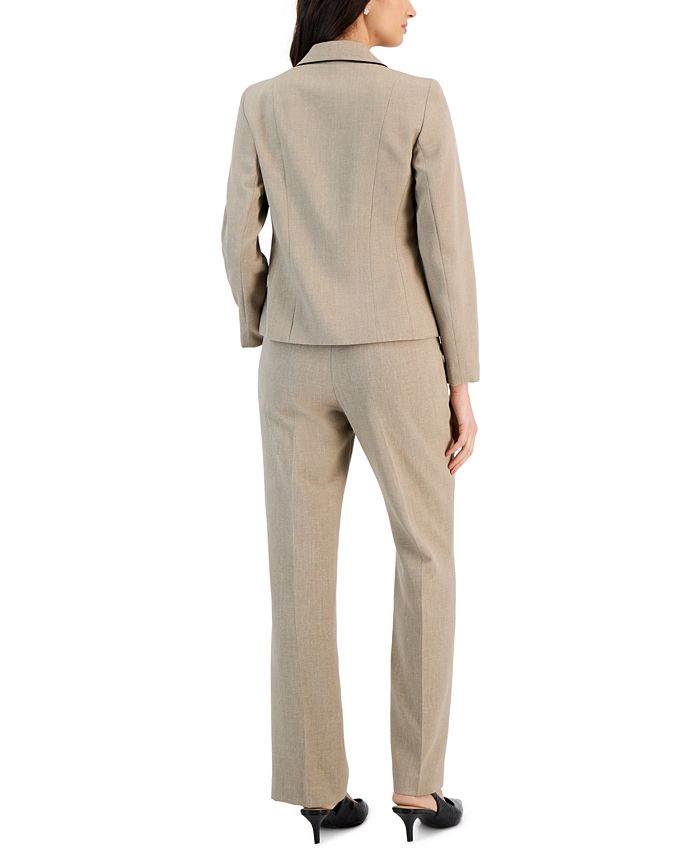 Le Suit Women's Framed Twill TwoButton Pantsuit, Regular and Petite