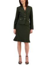 Macy's black skirt suit sales
