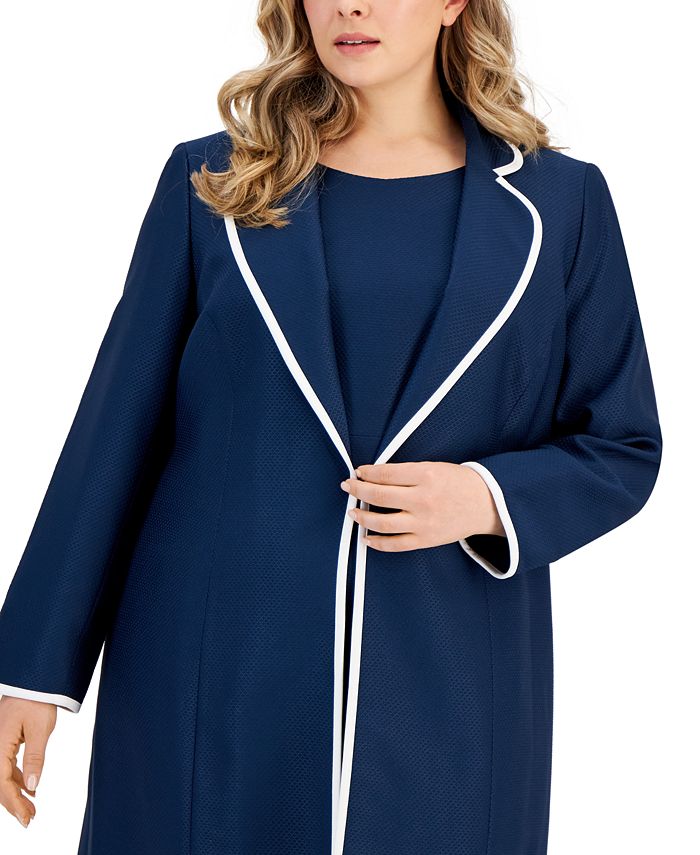 Le Suit Plus Size Jacquard Sheath Dress Suit - Macy's