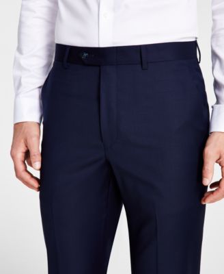 Men's Classic-Fit Wool-Blend Stretch Solid Suit Separates Pant