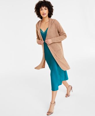 Charter Club - Cashmere Open-Front Hoodie, Regular & Petite
