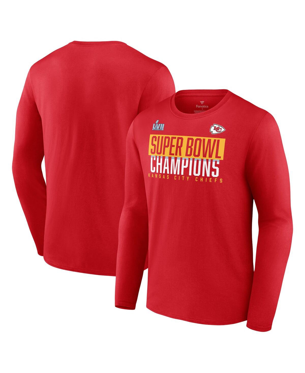Men's FanaticsKansas City Chiefs Super Bowl Lvii Champions Big and Tall Foam Finger Long Sleeve T-shirt - Red