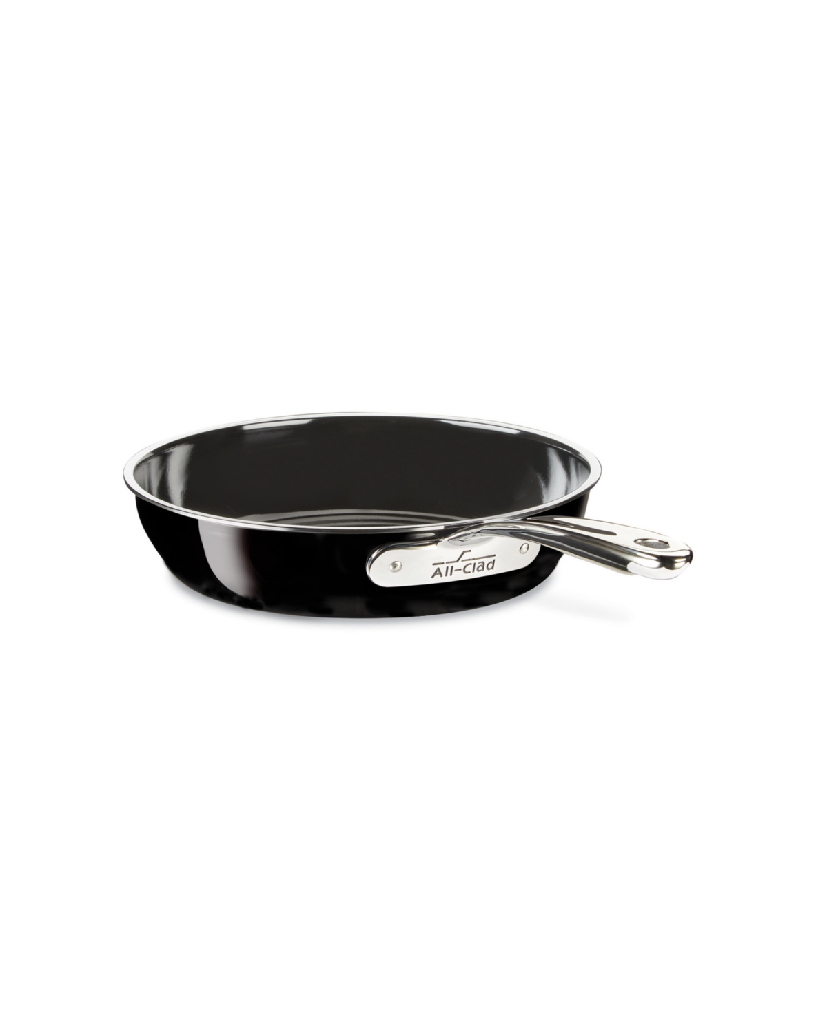 All-clad Fusiontec Natural Ceramic With Steel Core 9.5" Skillet In Black