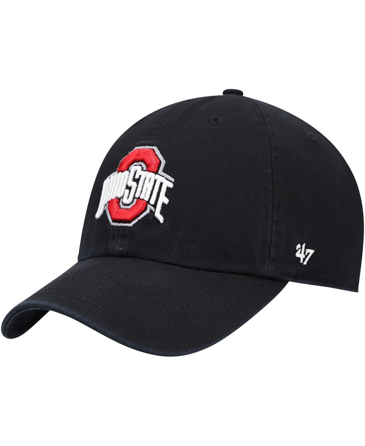 47 Brand Men's ' Black Ohio State Buckeyes Clean Up Adjustable Hat