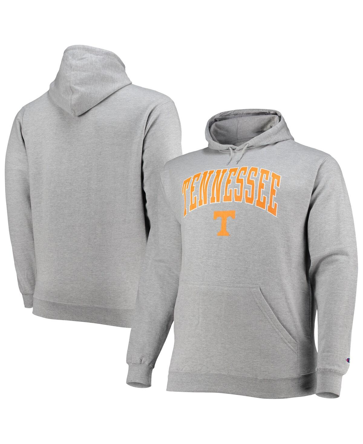 Men's ChampionTennessee Volunteers Big and Tall Arch Over Logo Powerblend Pullover Hoodie - Heather Gray