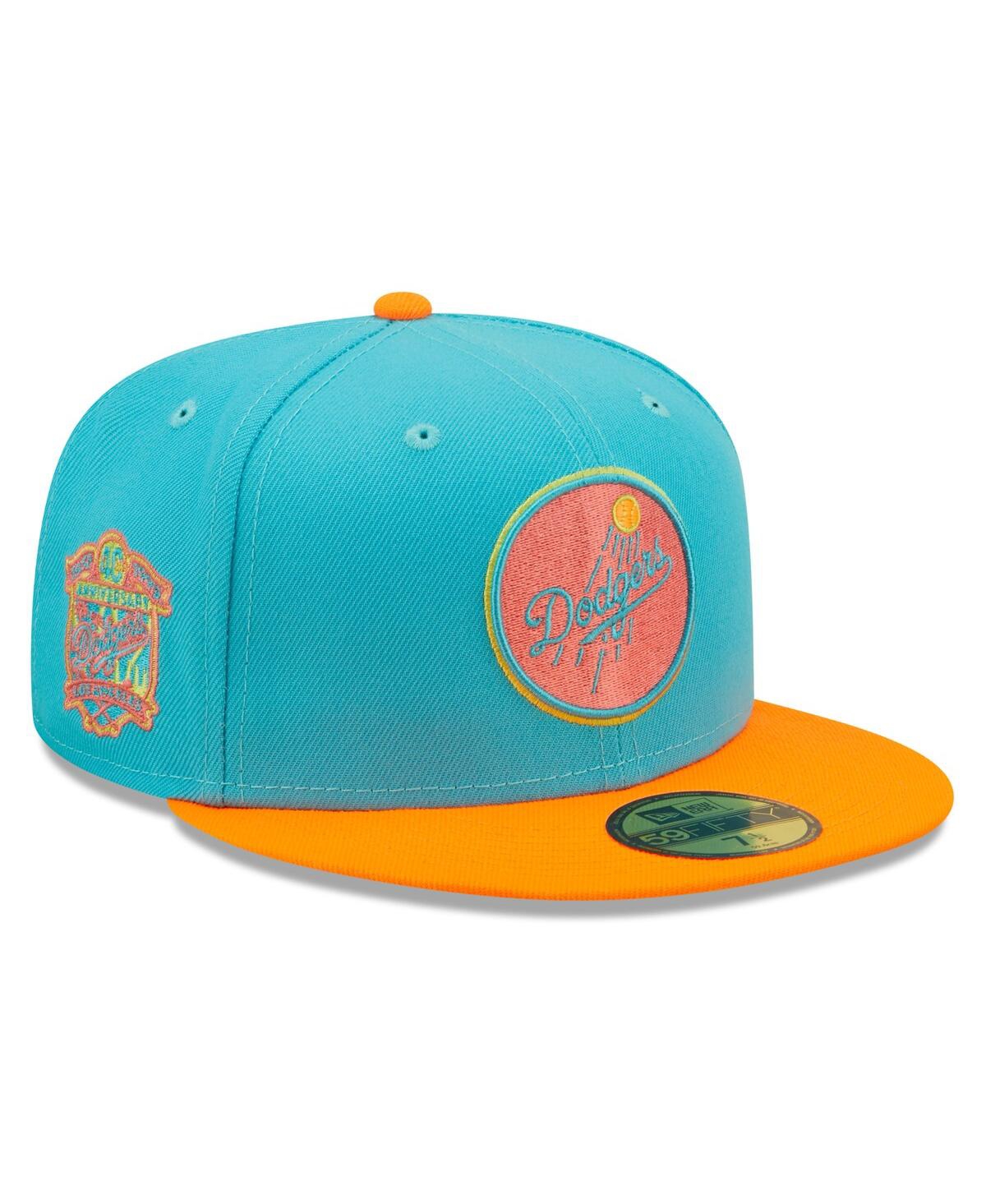 New Era Men's  Blue, Orange Los Angeles Dodgers Vice Highlighter 59fifty Fitted Hat In Blue,orange