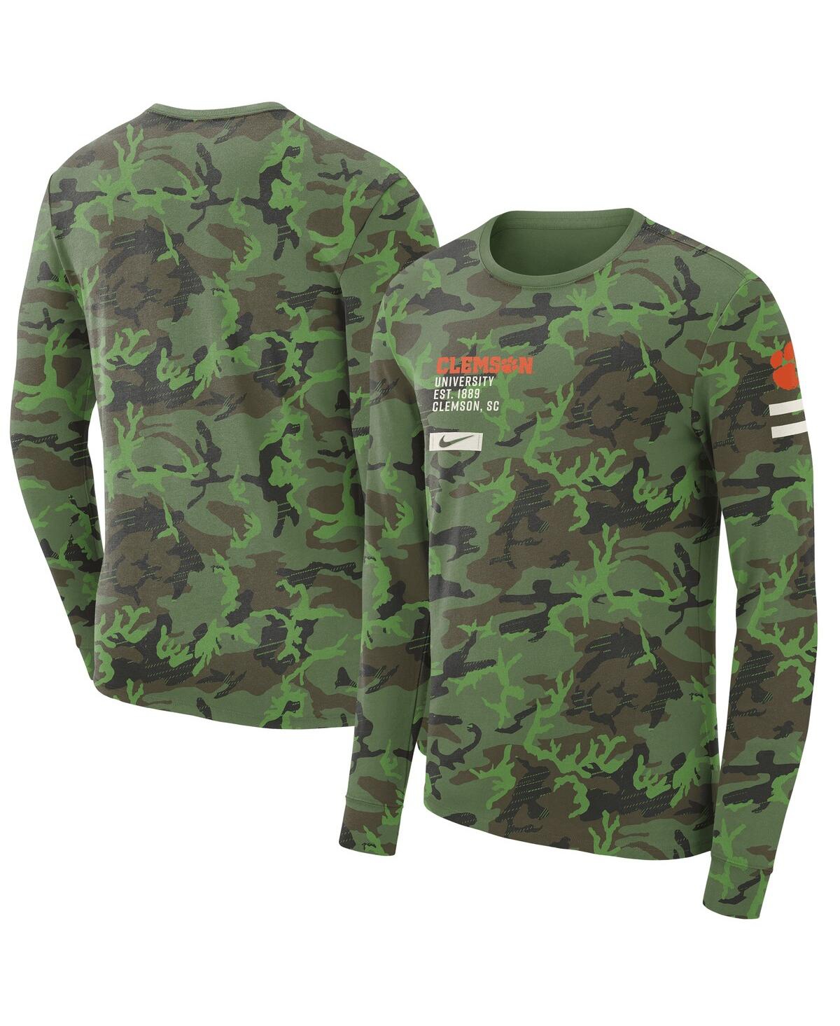 Men's NikeClemson Tigers Military-Inspired Long Sleeve T-shirt - Camo