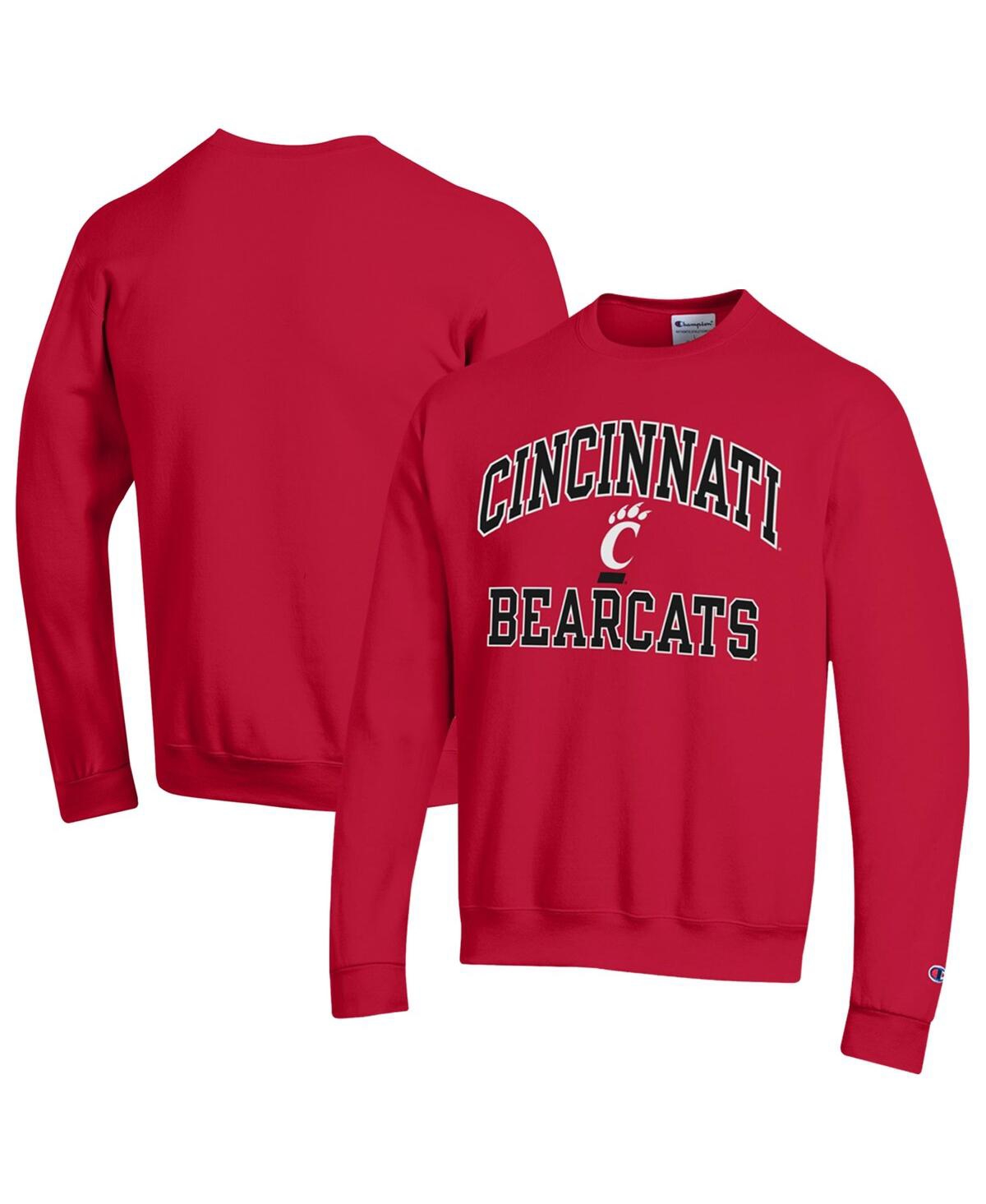 Shop Champion Men's  Red Cincinnati Bearcats High Motor Pullover Sweatshirt