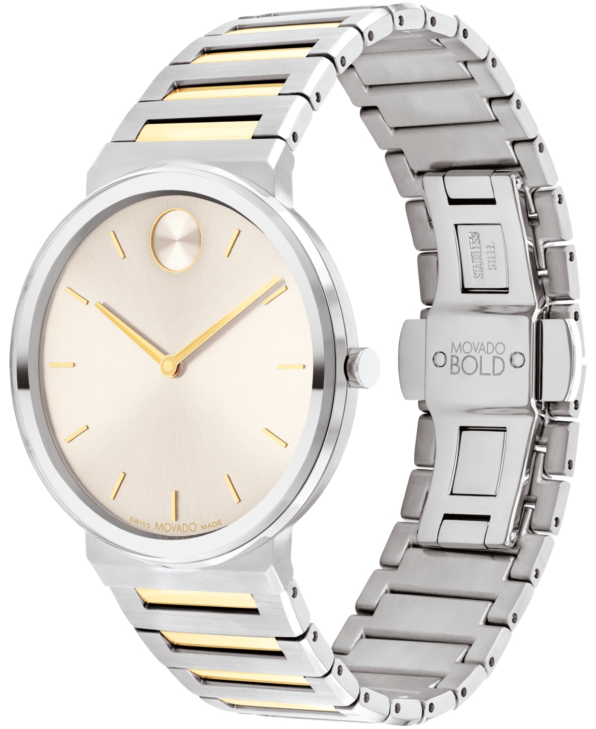 Shop Movado Men's Bold Horizon Swiss Quartz Two Tone Stainless Steel Watch 40mm In Two-tone