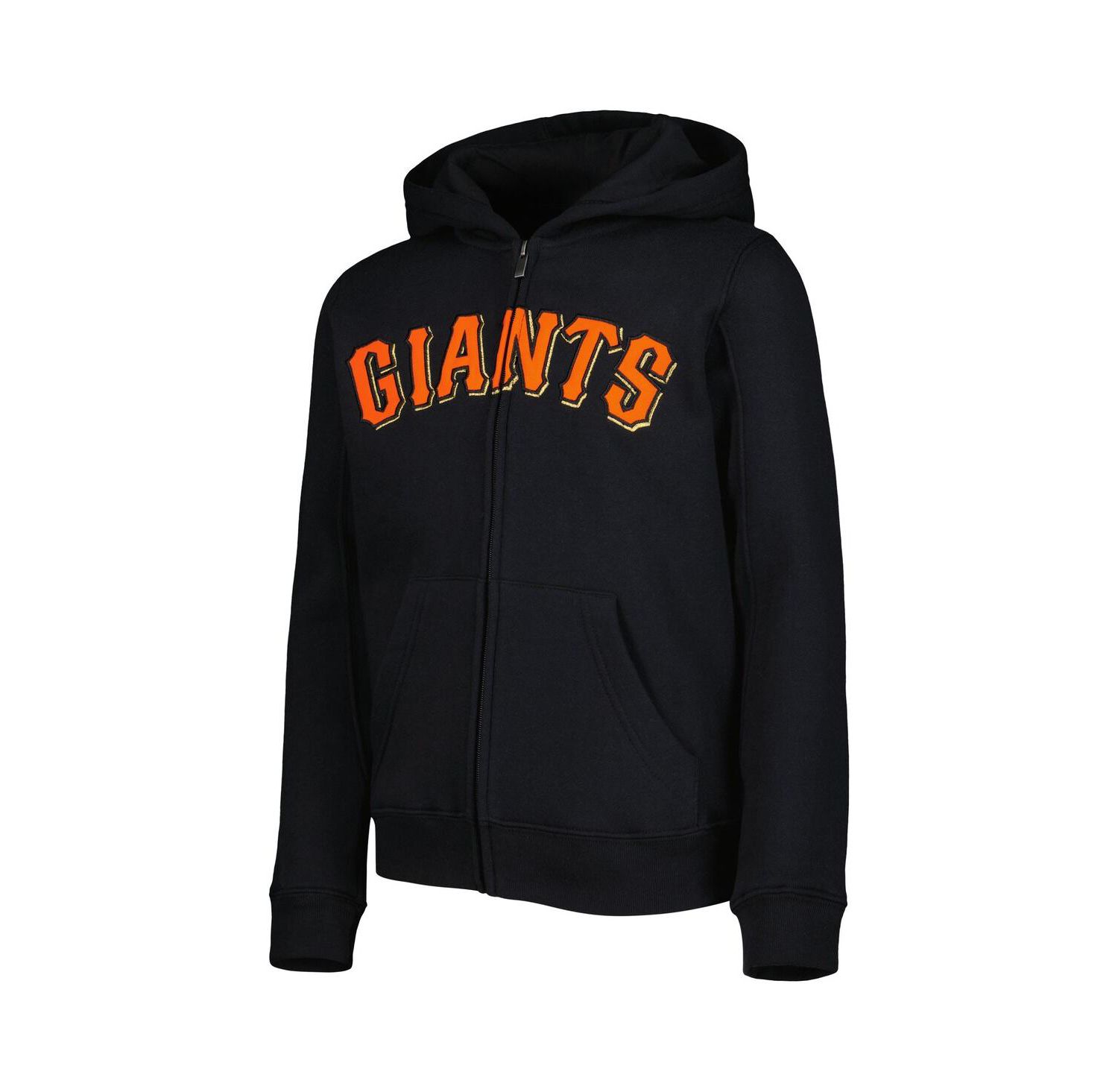 Big Boys Black San Francisco Giants Wordmark Full-Zip Fleece Hoodie