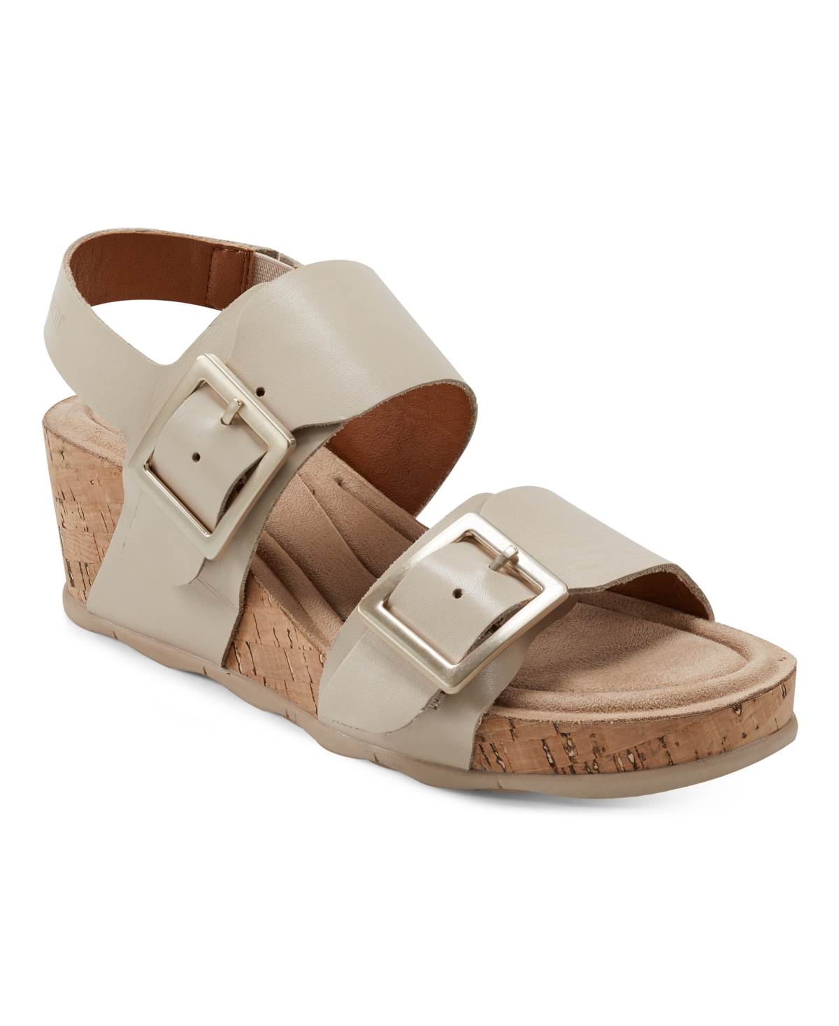 EARTH WOMEN'S WILLA STRAPPY CASUAL MID CORK WEDGE SANDALS
