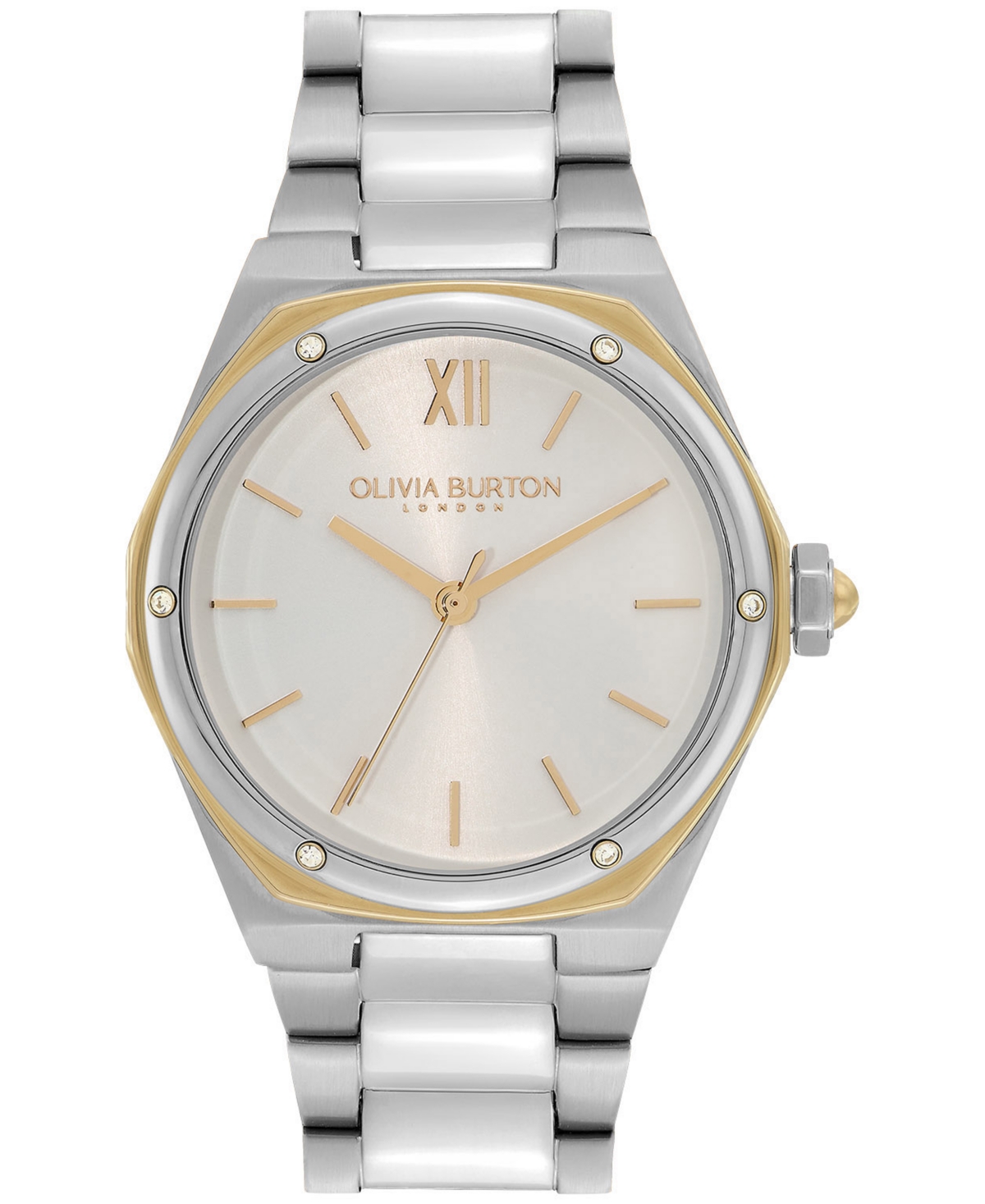 Shop Olivia Burton Women's Hexa Silver-tone Stainless Steel Watch 33mm