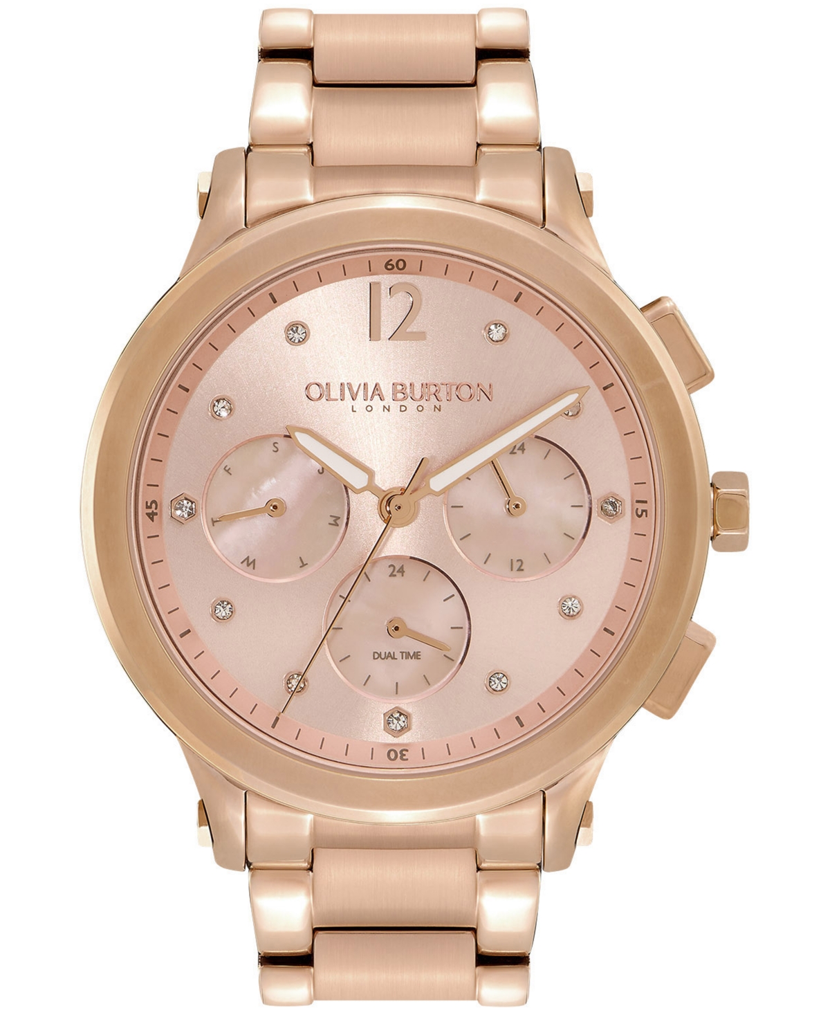 OLIVIA BURTON WOMEN'S SPORTS LUXE ION PLATED CARNATION GOLD-TONE STEEL WATCH 38MM