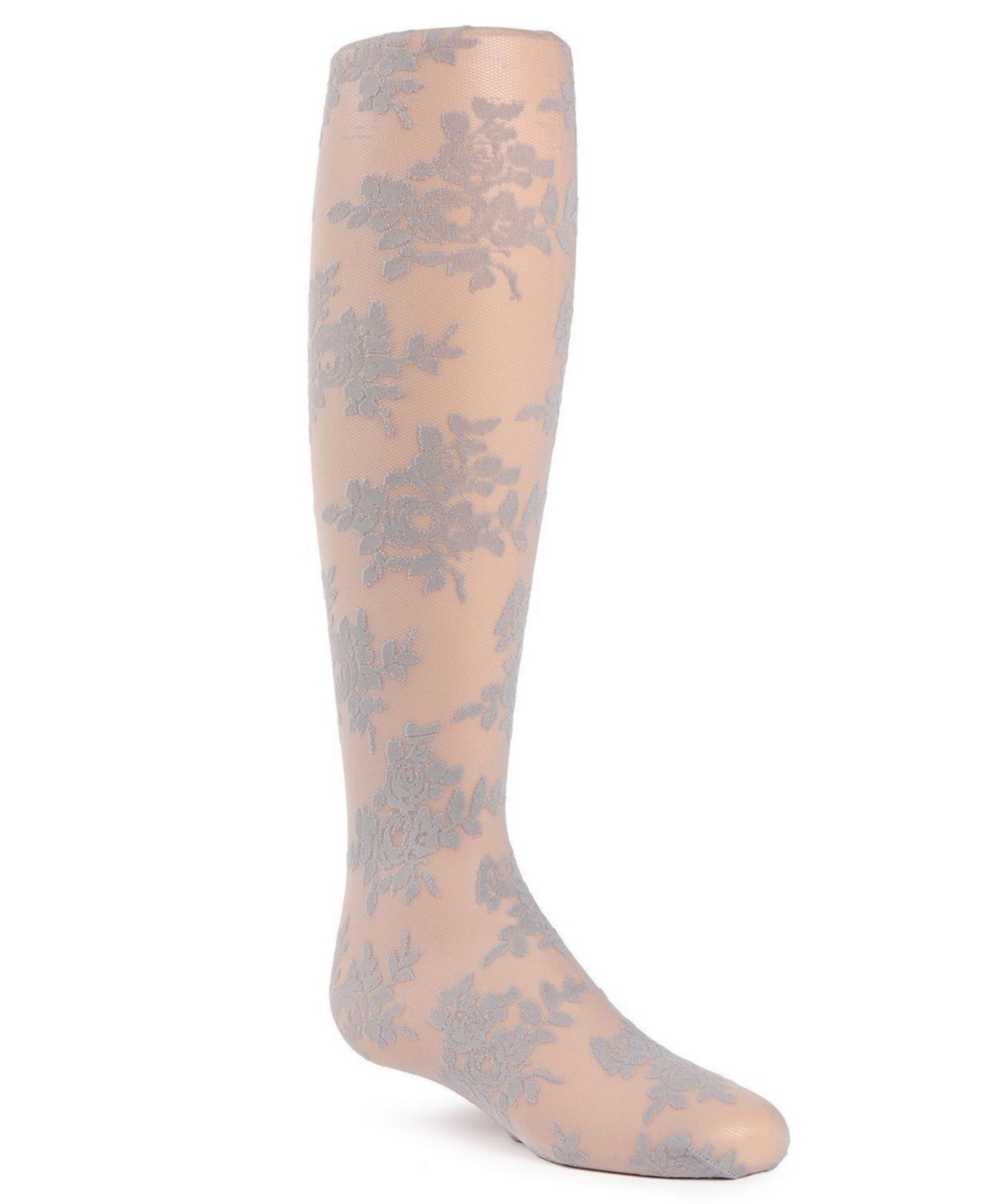 MeMoi Girls Fancy Floral Sheer Tights
