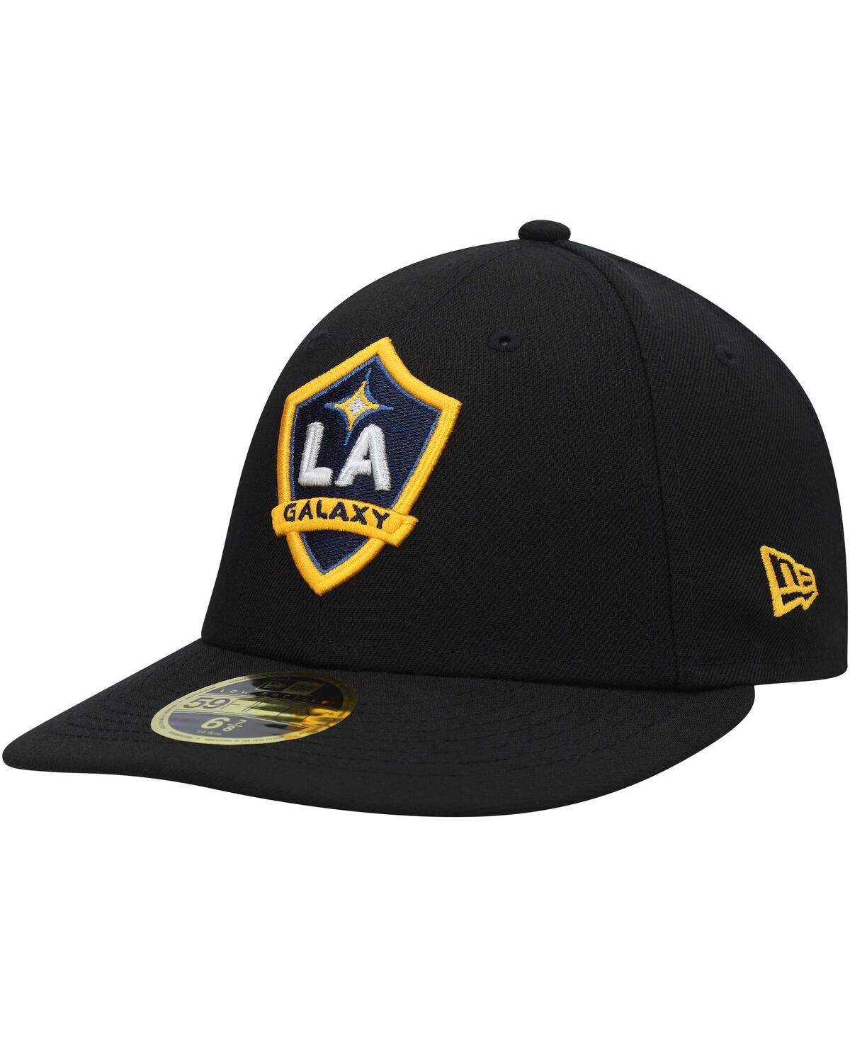 Shop New Era Men's  Black La Galaxy Primary Logo Low Profile 59fifty Fitted Hat