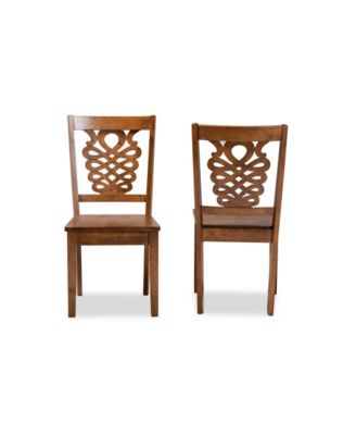 Gervais Modern and Contemporary Transitional 2-Piece Finished Wood Dining Chair Set