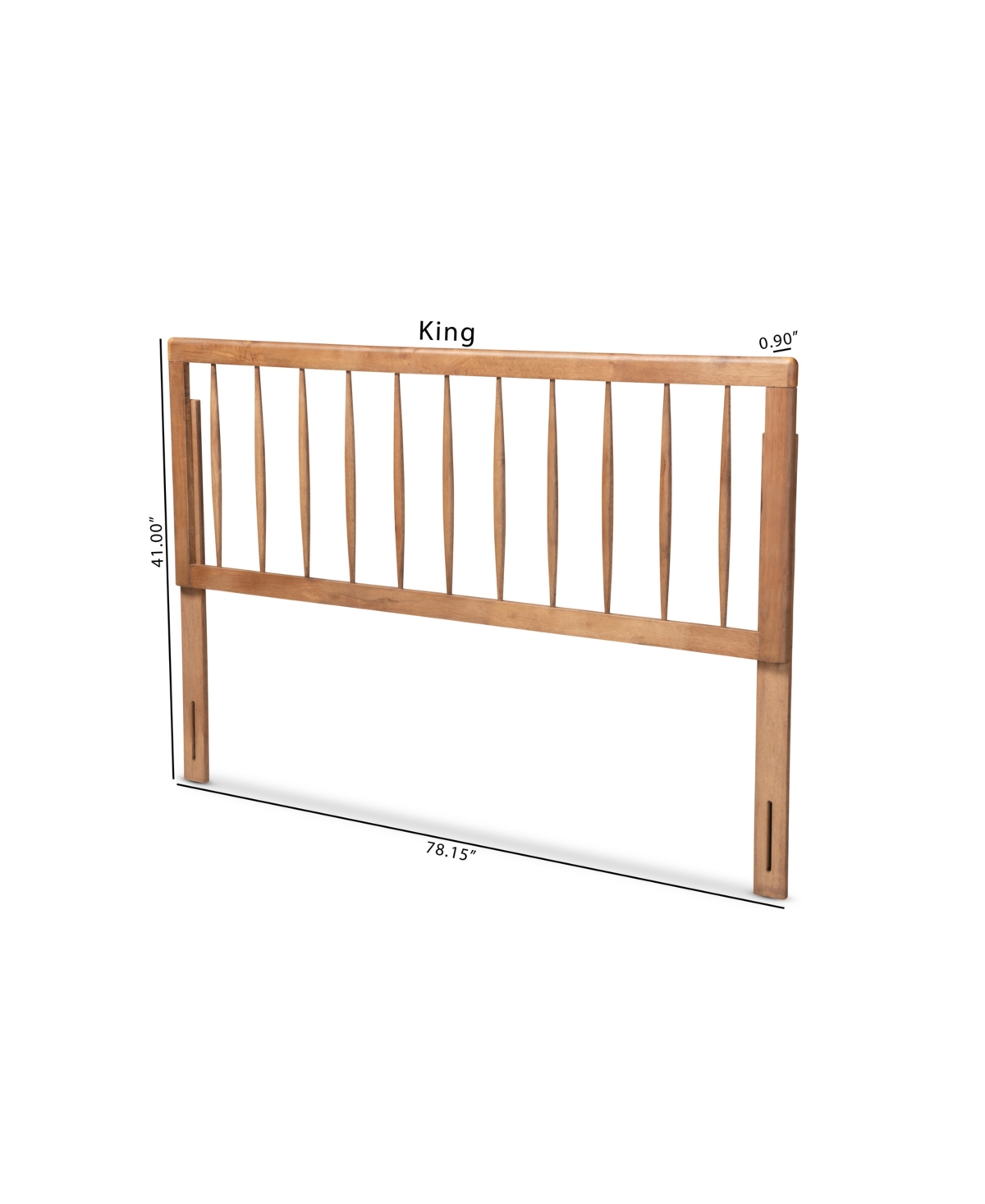 Baxton Studio Valin Modern and Contemporary Size Finished Wood Headboard