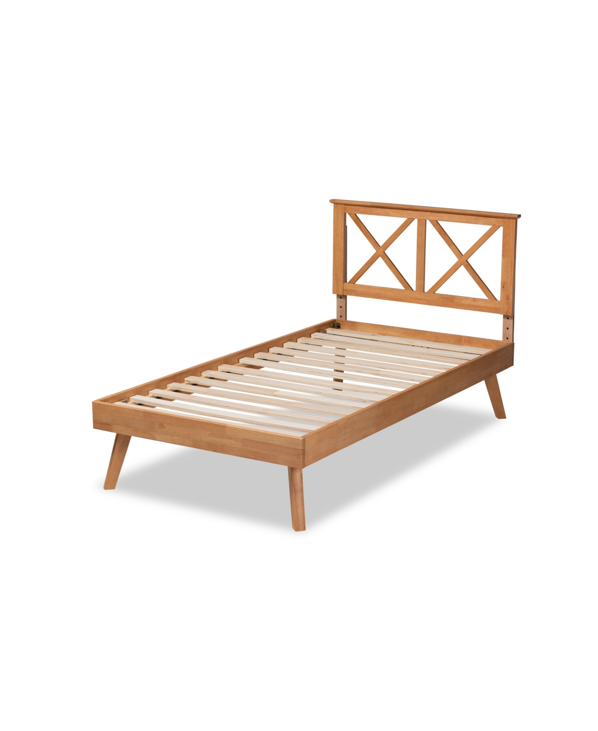 Baxton Studio Galvin Modern And Contemporary Twin Size Finished Wood Platform Bed In Brown