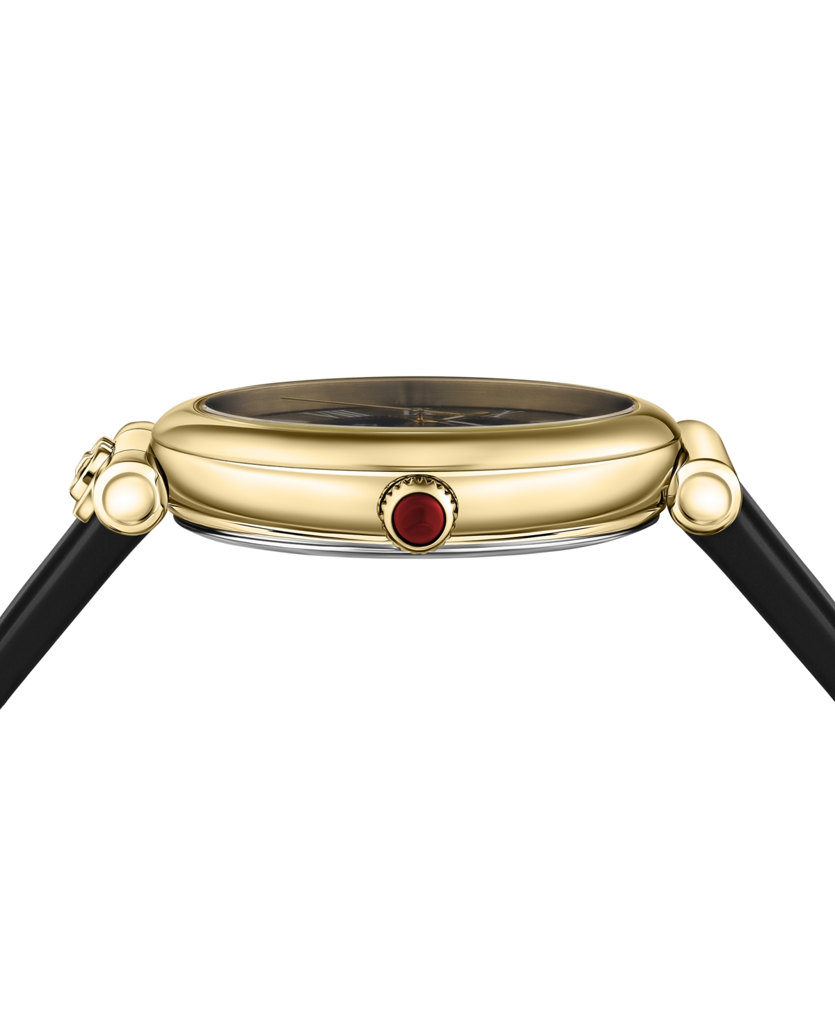 Shop Ferragamo Salvatore  Men's Swiss Ora Moonphase Black Silicone Strap Watch 40mm In Ip Yellow Gold