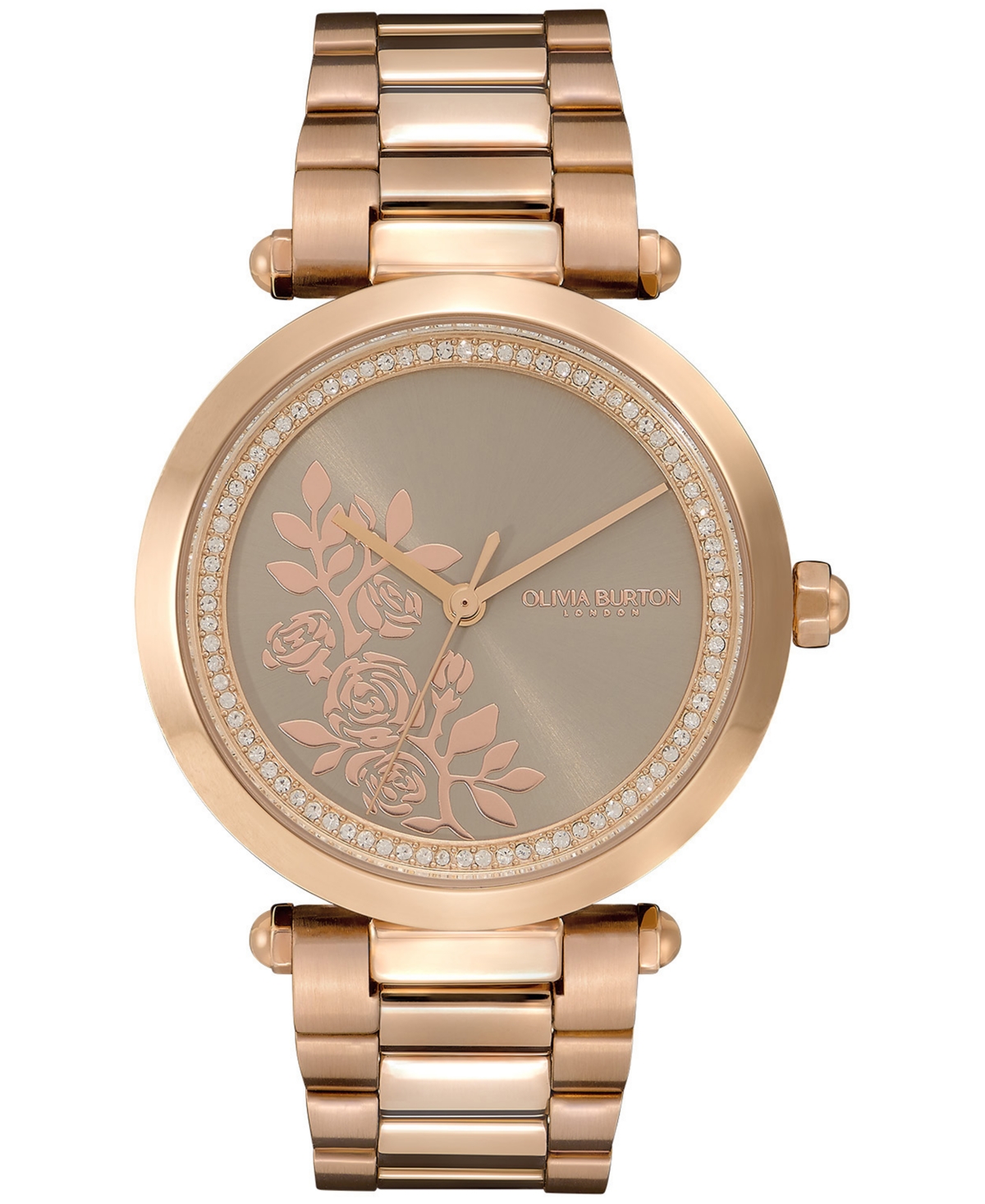 Shop Olivia Burton Women's Signature Floral Ion Plated Carnation Gold-tone Stainless Steel Watch 34mm