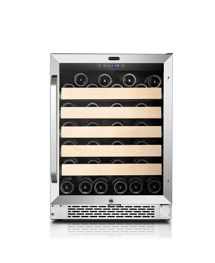 Whynter 24" BuiltIn Stainless Steel 54 Bottle Wine Refrigerator Cooler Macy's