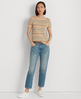 Lauren Ralph Lauren Women's Relaxed Tapered Ankle Jeans - Macy's