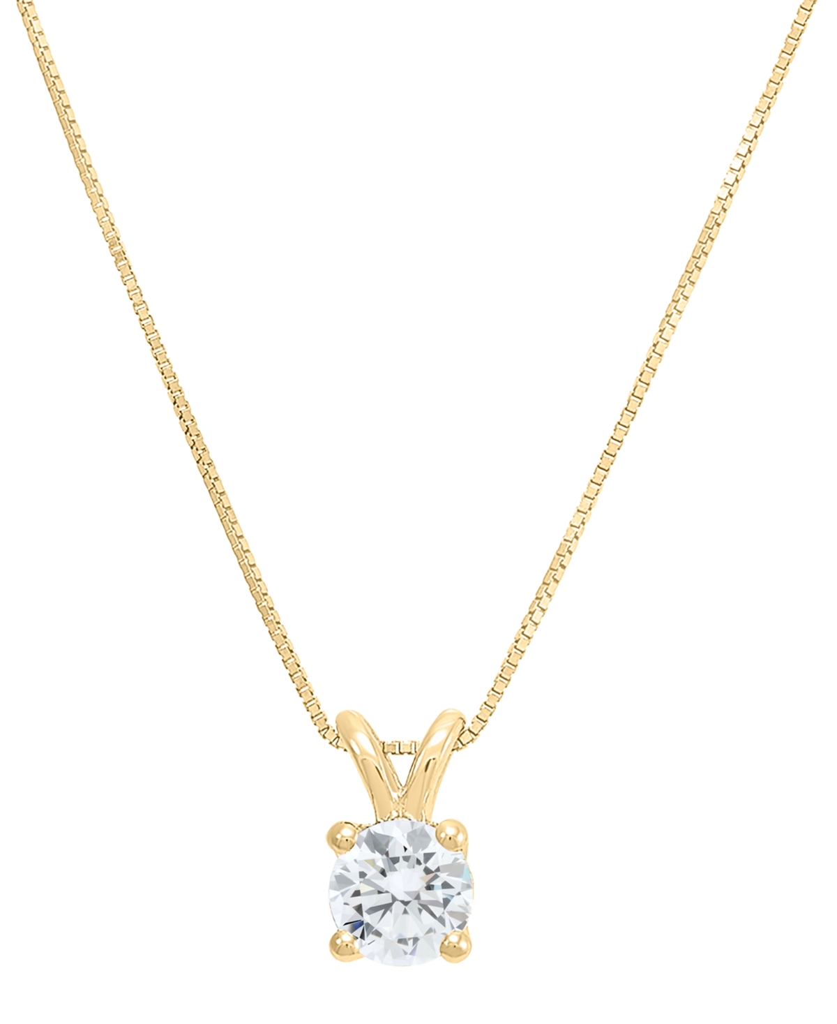 Grown With Love Igi Certified Lab Grown Diamond Solitaire 18" Pendant Necklace (1/2 Ct. T.w.) In 14k White Gold Or 1 In Yellow Gold