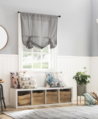 Noah Heathered Texture Semi-Sheer Rod Pocket Window Tie-up Shade