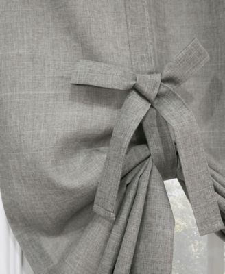 Noah Heathered Texture Semi-Sheer Rod Pocket Window Tie-up Shade