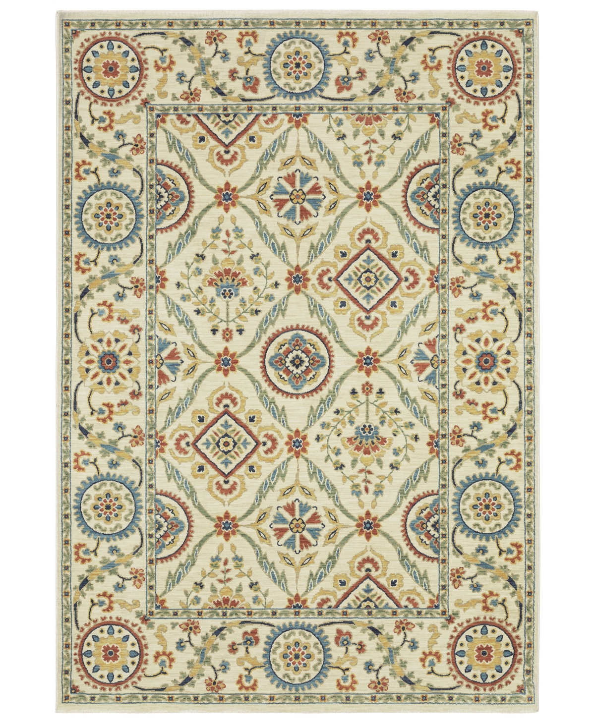 Km Home Vigor VGR07 7'10in x 10'10in Area Rug - Ivory