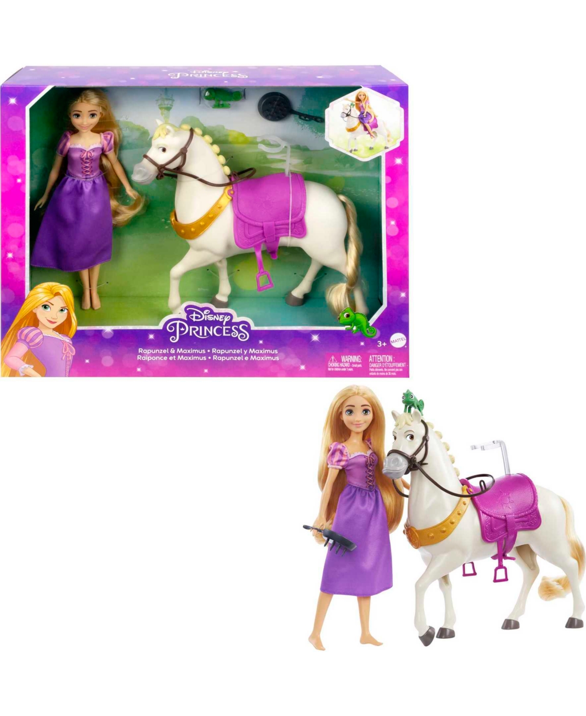 Disney Princess Rapunzel And Maximus In Multi-color