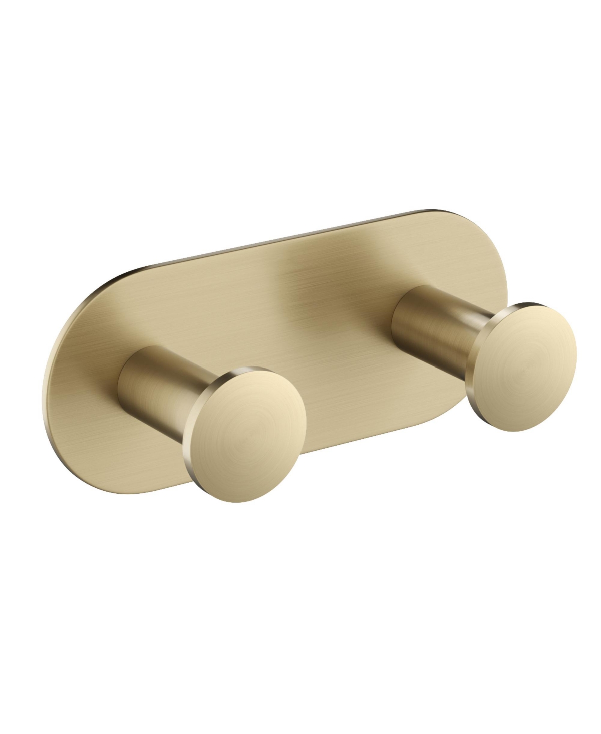 Elie Bathroom Robe and Towel Rack with 2 Hooks - Brushed gold