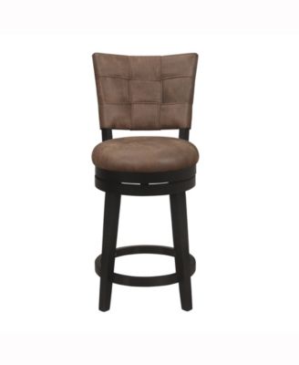 40.25" Wood and Upholstered Kaede Furniture Counter Height Swivel Stool