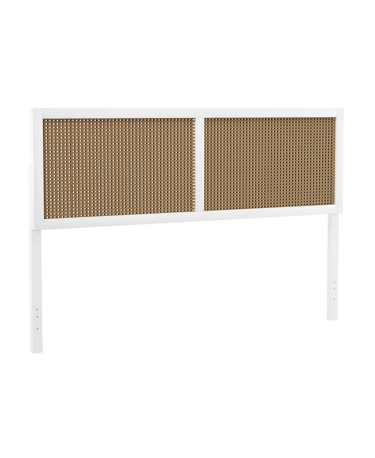 Hillsdale 50" Wood And Cane Panel Serena Furniture King Headboard In White