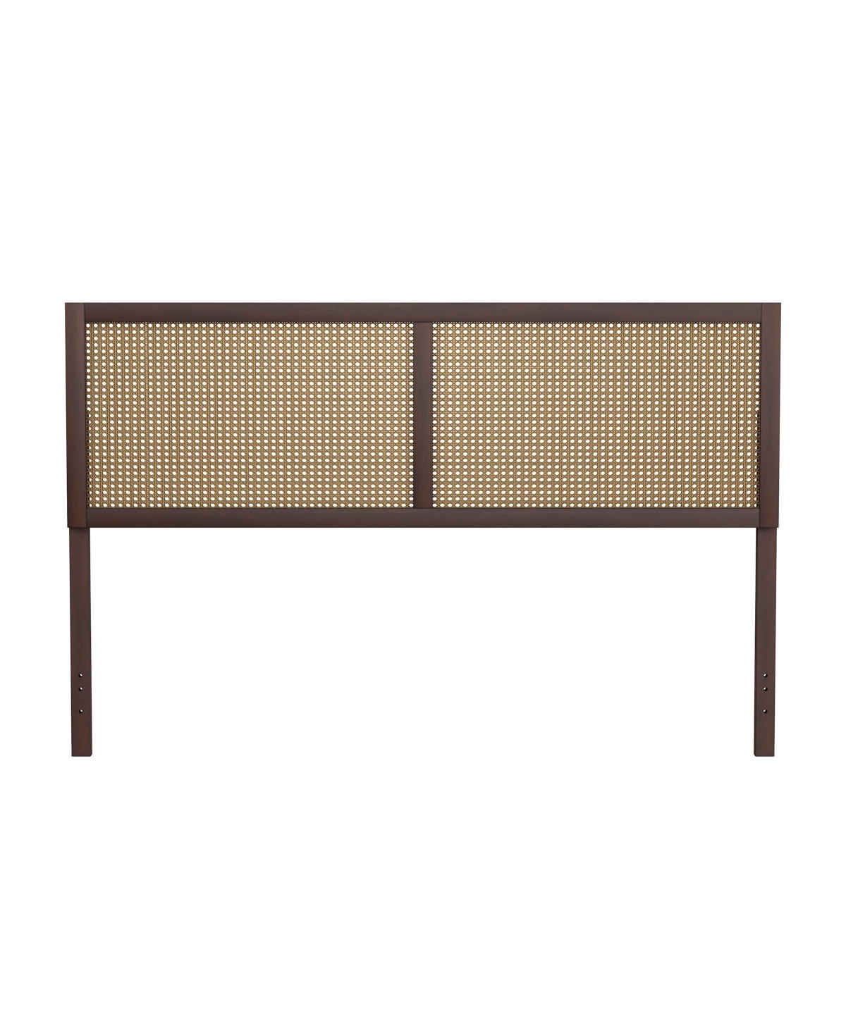 Hillsdale 50" Wood And Cane Panel Serena Furniture King Headboard In Chocolate