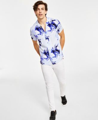 INC INTERNATIONAL CONCEPTS I.N.C. INTERNATIONAL CONCEPTS MENS FLORAL SHIRT SKINNY FIT JEANS CREATED FOR MACYS