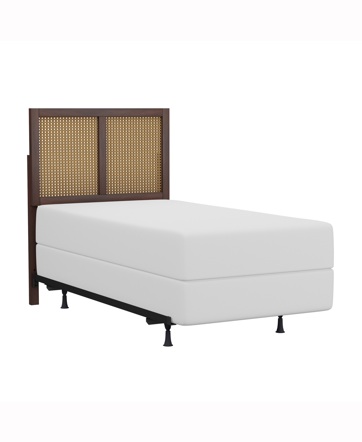 Hillsdale 50" Wood And Cane Panel Serena Furniture Twin Headboard With Frame In Chocolate