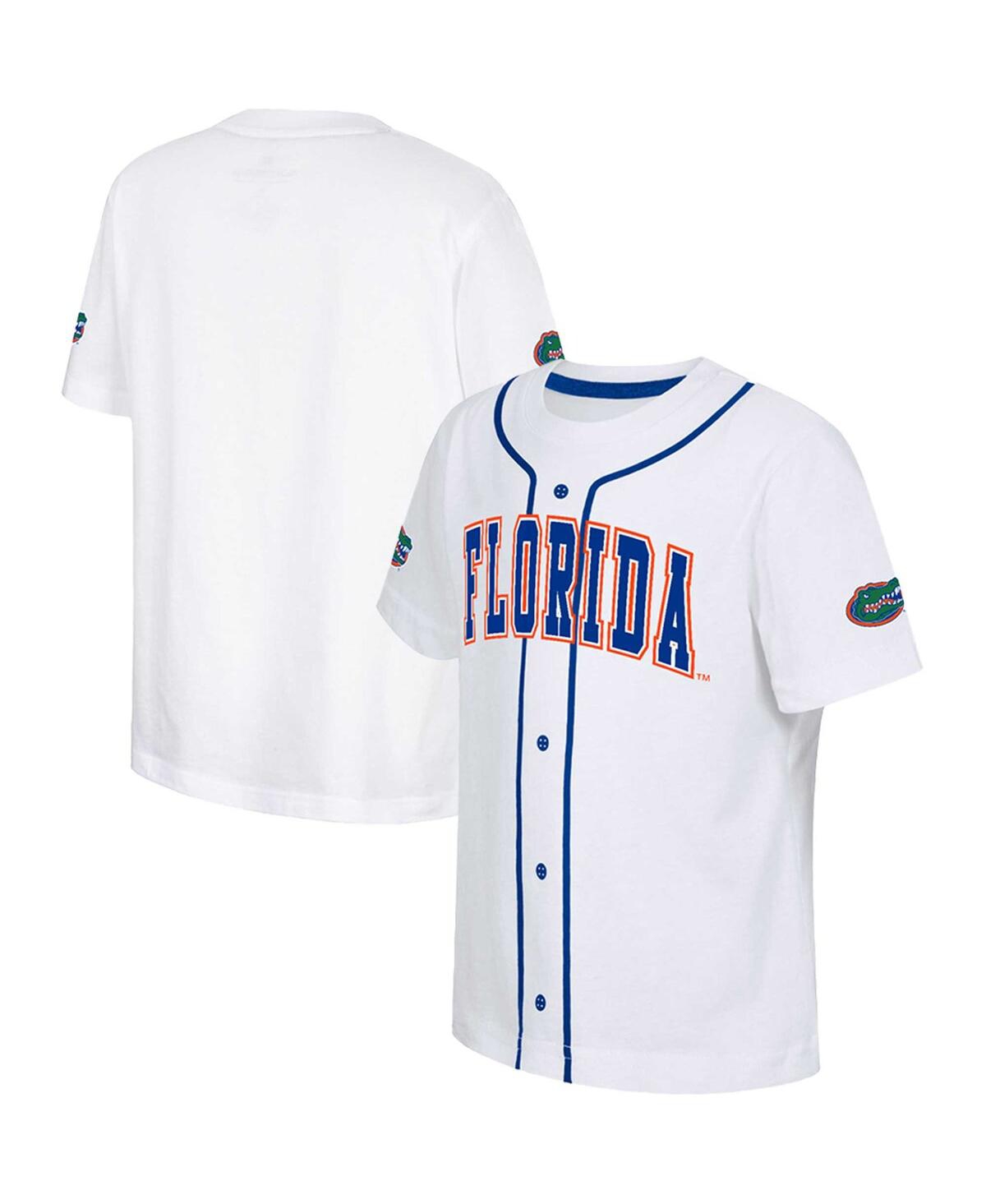 Colosseum Kids' Big Boys And Girls  White Florida Gators Buddy Baseball T-shirt