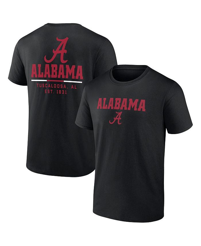 Fanatics Men's Black Alabama Crimson Tide Game Day 2-Hit T-shirt - Macy's
