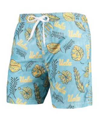 Men's Light Blue UCLA Bruins Vintage-Like Floral Swim Trunks