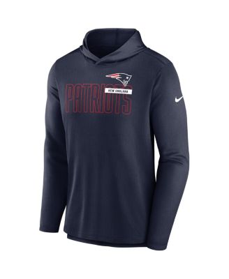 Men's Navy New England Patriots Performance Team Pullover Hoodie