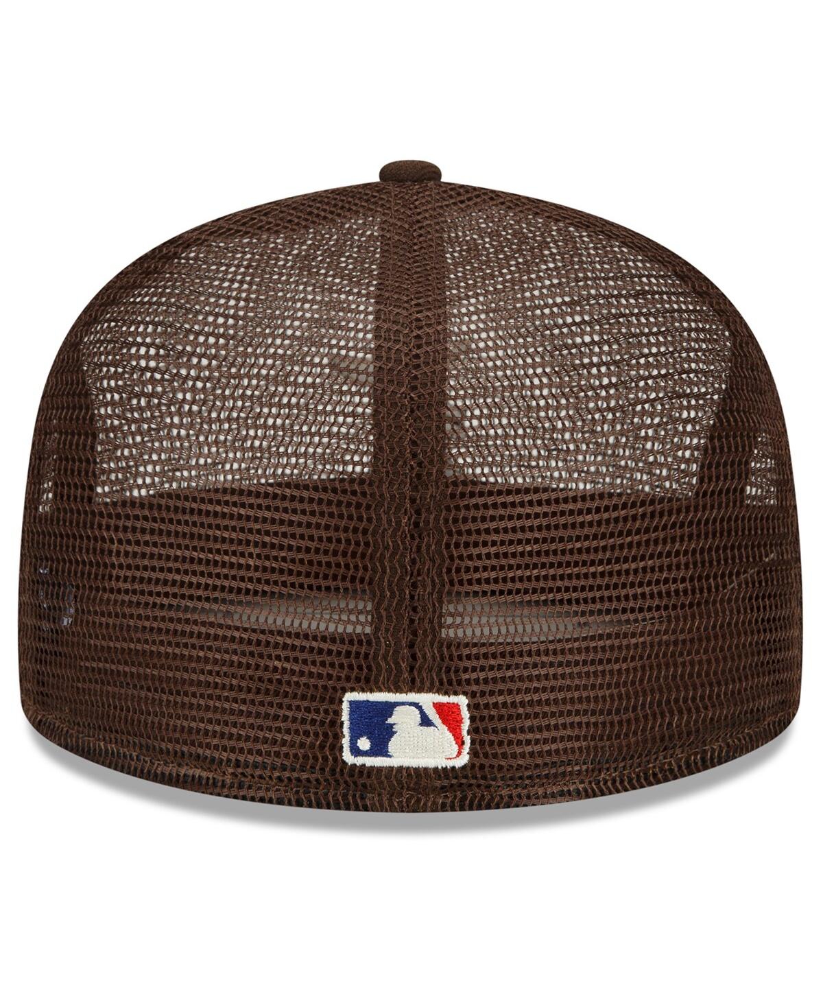 Shop New Era Men's  X Fear Of God Brown Mesh 59fifty Fitted Hat
