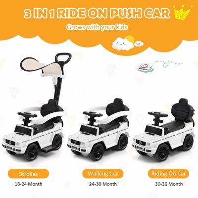 3 in 1 Ride on Push Car Mercedes Benz G350 Stroller Sliding Car