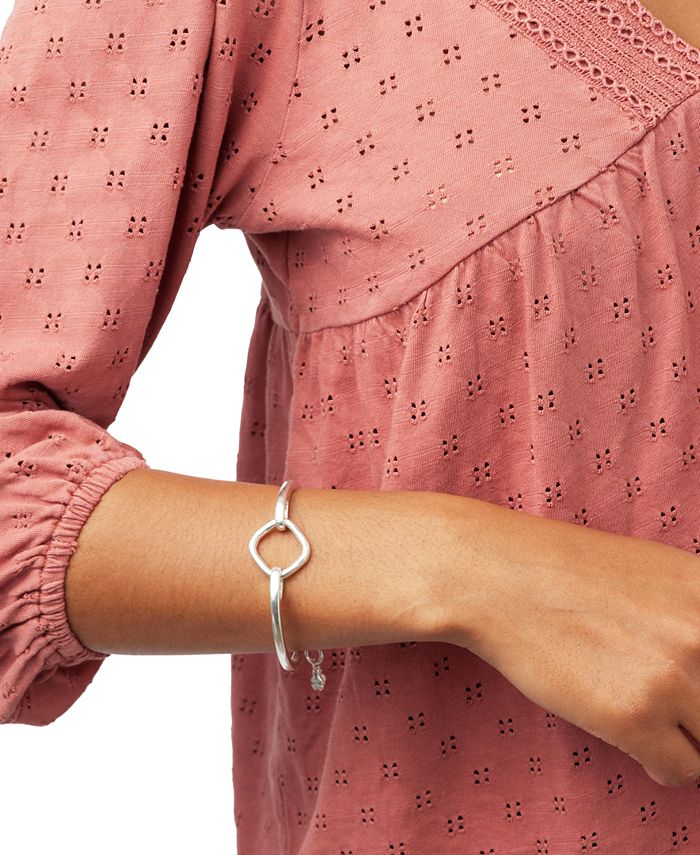 Lucky Brand - Silver-Tone Square Link Bracelet